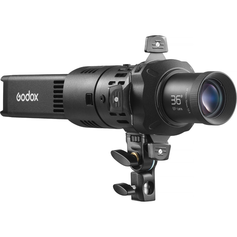 Godox RS100Bi Kit 100W Bi-Colour Portable LED Video Light (2800K-6500K) with SP36K Projection Attachment