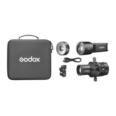 Godox RS100Bi Kit 100W Bi-Colour Portable LED Video Light (2800K-6500K) with SP36K Projection Attachment
