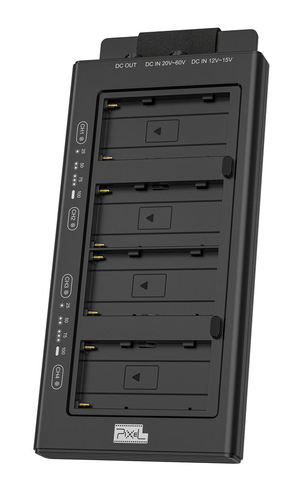 Pixel 4-Bay Sony NP-F Battery Charger HC4
