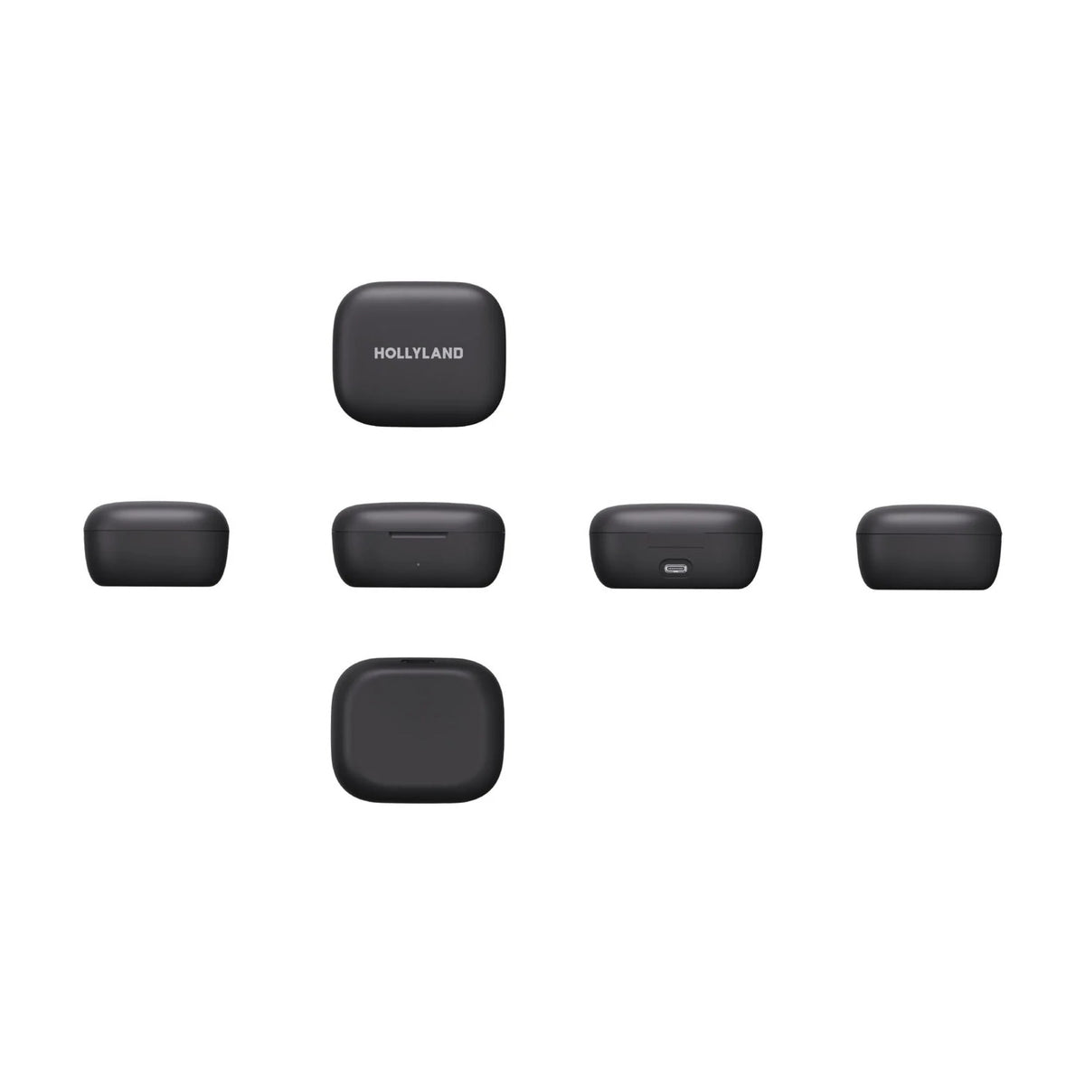 Hollyland Lark A2 Duo Wireless Microphone (Space Gray, USB-C RX + Charging Case)