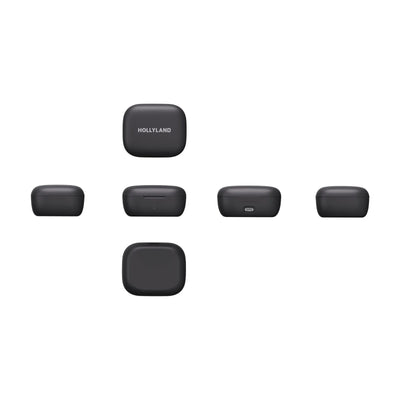 Hollyland Lark A2 Duo Wireless Microphone (Space Gray, USB-C RX + Charging Case)