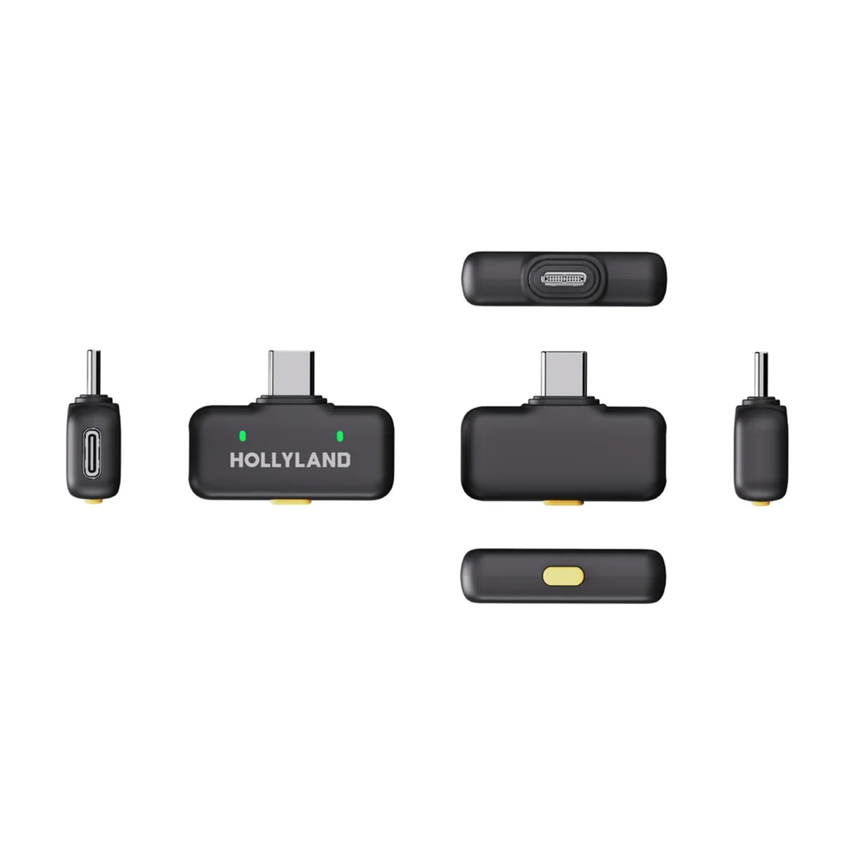 Hollyland Lark A2 Duo Wireless Microphone (Space Gray, USB-C RX + Charging Case)