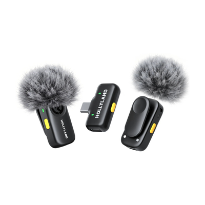 Hollyland Lark A2 Mini Duo Wireless Microphone (Space Gray, USB-C RX)