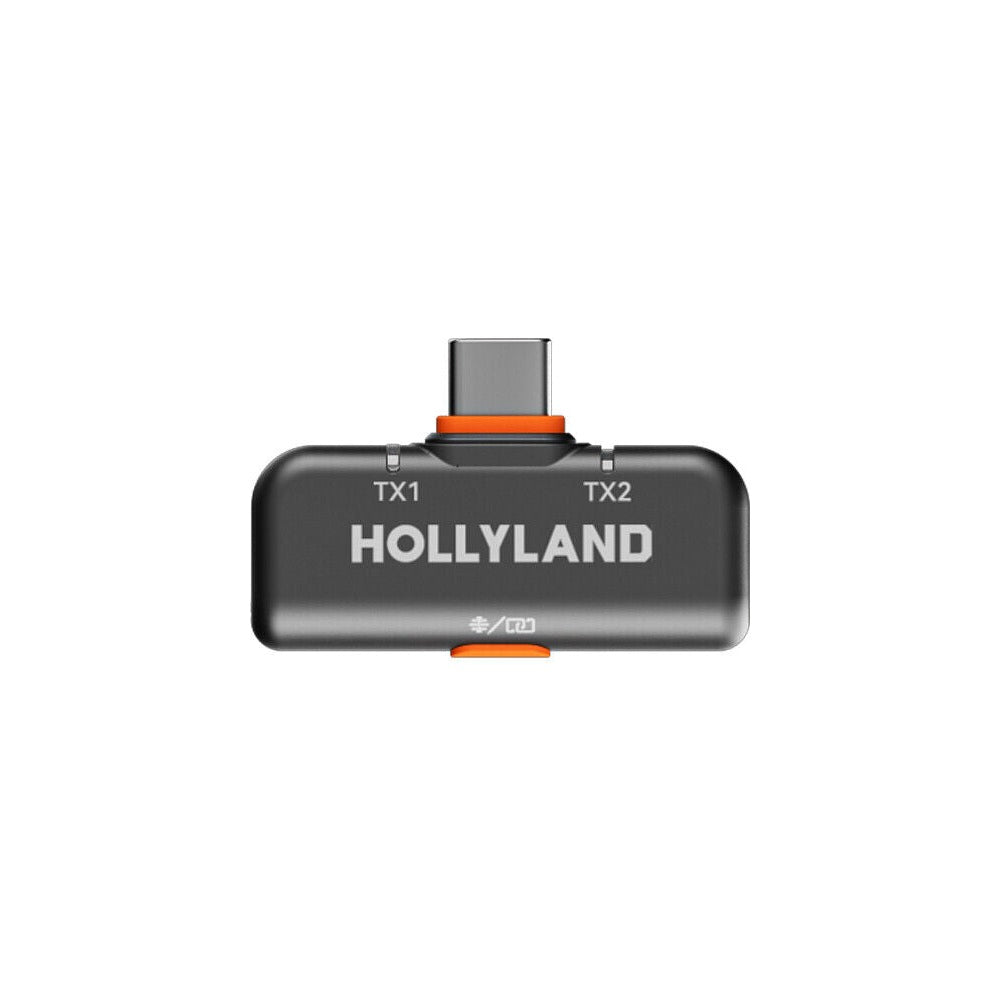 Hollyland LARK M2S Wireless Receiver with USB-C Connector for Mobile Devices (2.4 GHz, Shine Charcoal) image 1