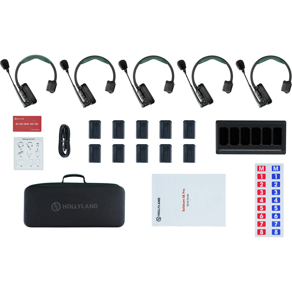 Hollyland Solidcom SE Pro 1.9GHz Wireless Intercom Kit with 5 Headsets image 2
