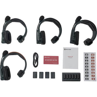 Hollyland Solidcom SE Global 4S 4-Person Full-Duplex Single-Ear Noise-Cancelling Headset Intercom System (2.4 GHz) image 9