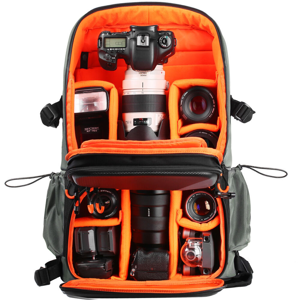 KF Concept Pro DSLR Camera and Laptop Backpack 33L with Shoulder Bag