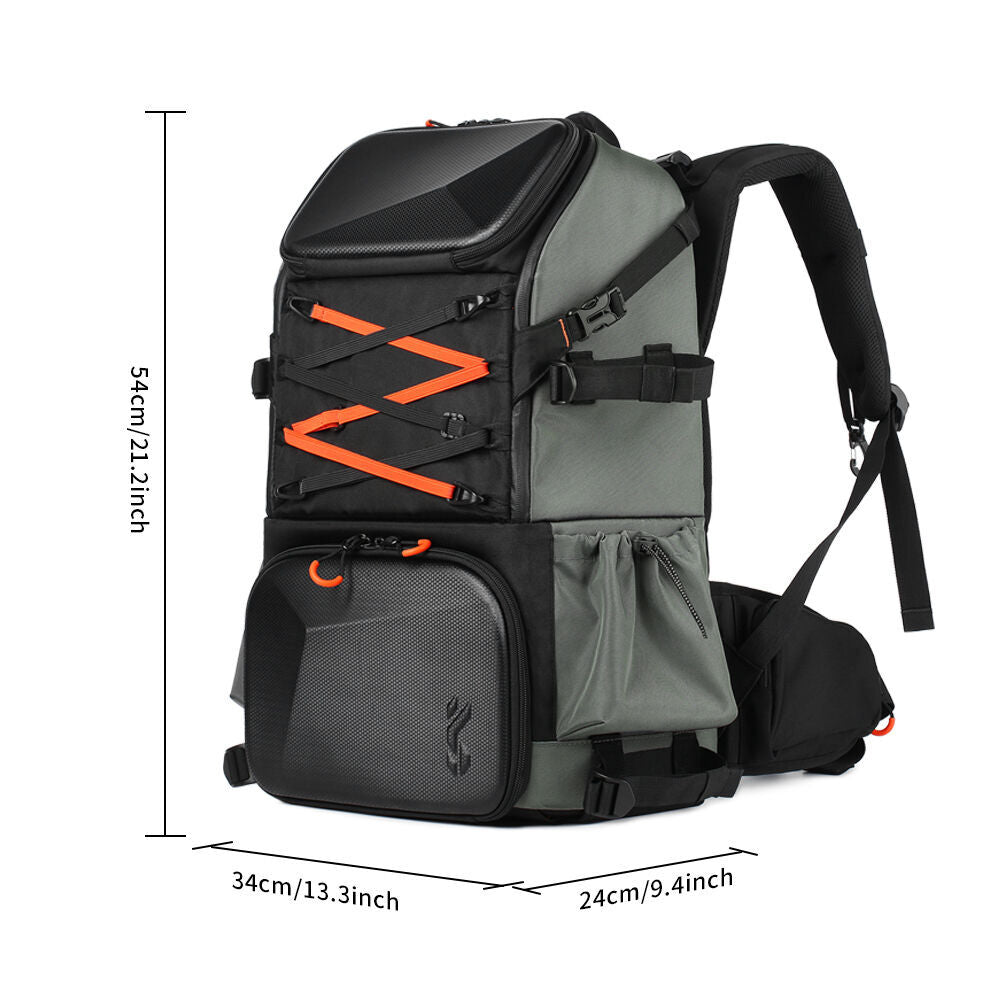KF Concept Pro DSLR Camera and Laptop Backpack 33L with Shoulder Bag