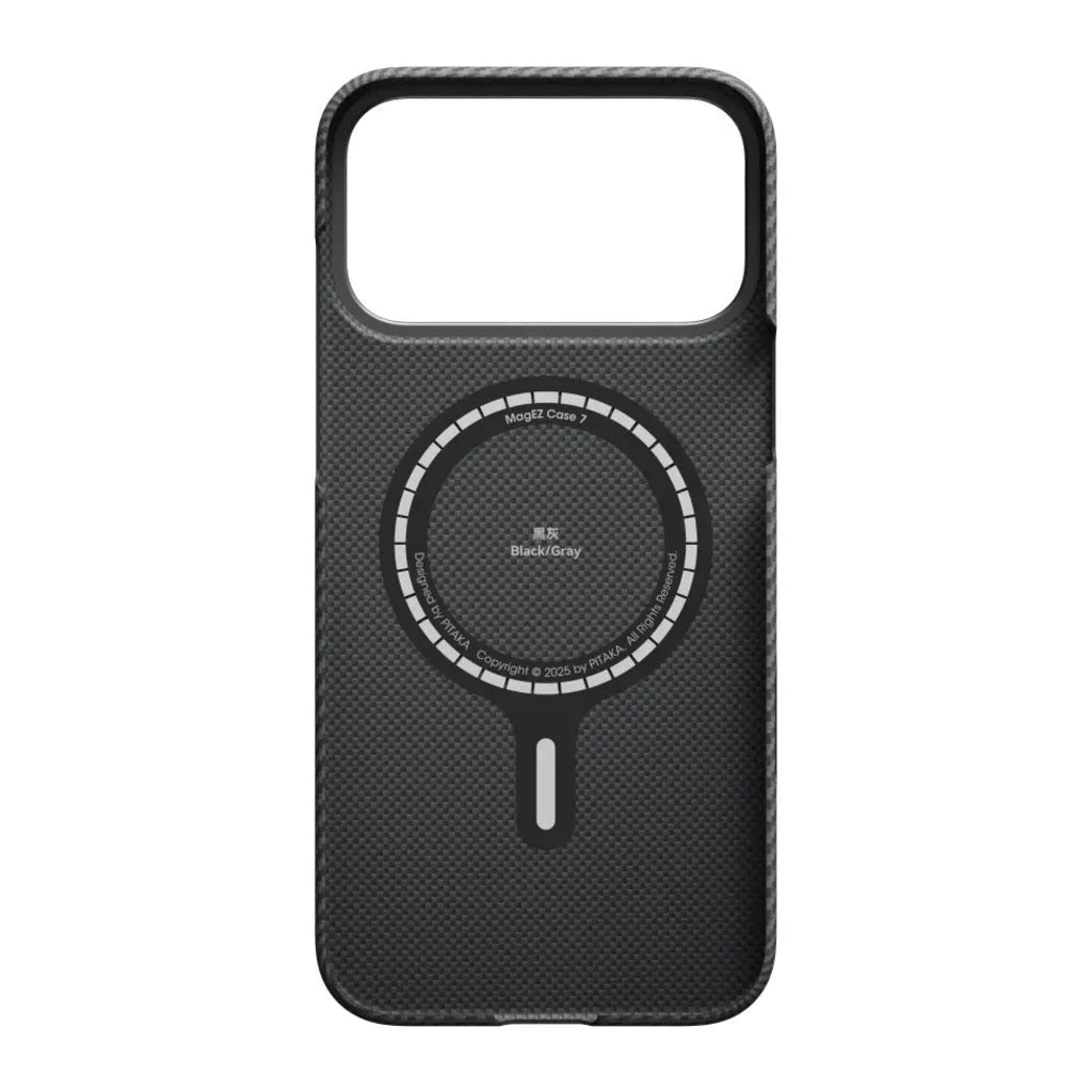 PITAKA Aramid Fibre Ultra-Slim Case for iPhone 17 Pro Black/Grey