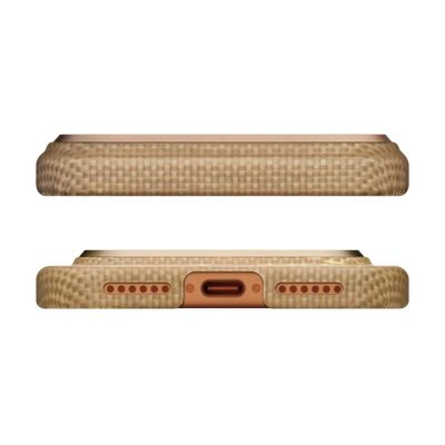 PITAKA Aramid Fibre Ultra-Slim Case for iPhone 17 Pro Golden Glint