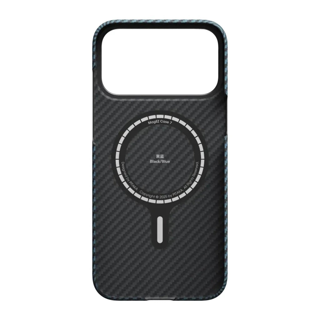 PITAKA Aramid Fibre Ultra-Slim Case for iPhone 17 Pro Black/Blue