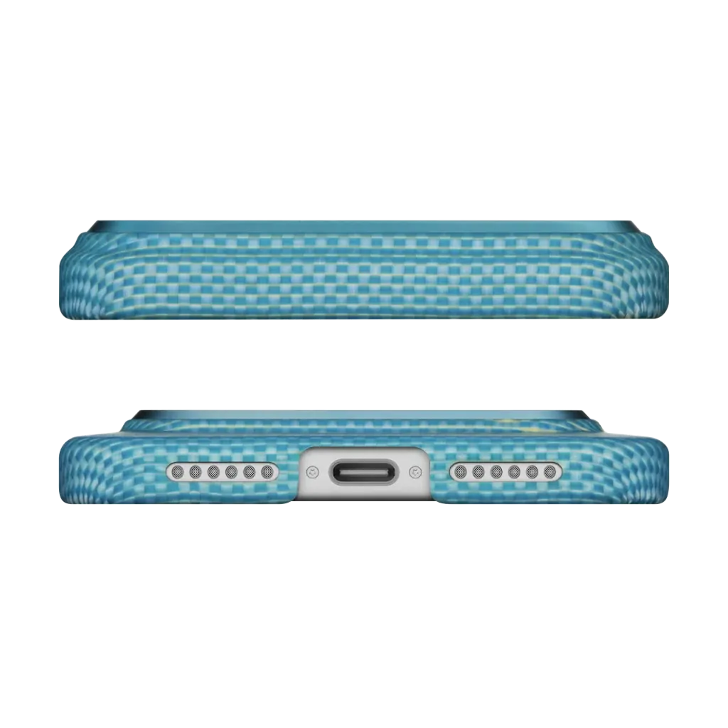 PITAKA Aramid Fibre Ultra-Slim Case for iPhone 17 Pro Max Lucid Blue
