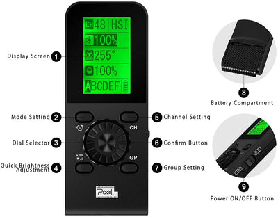 Pixel LC-8 RGB LED Light Remote Controller