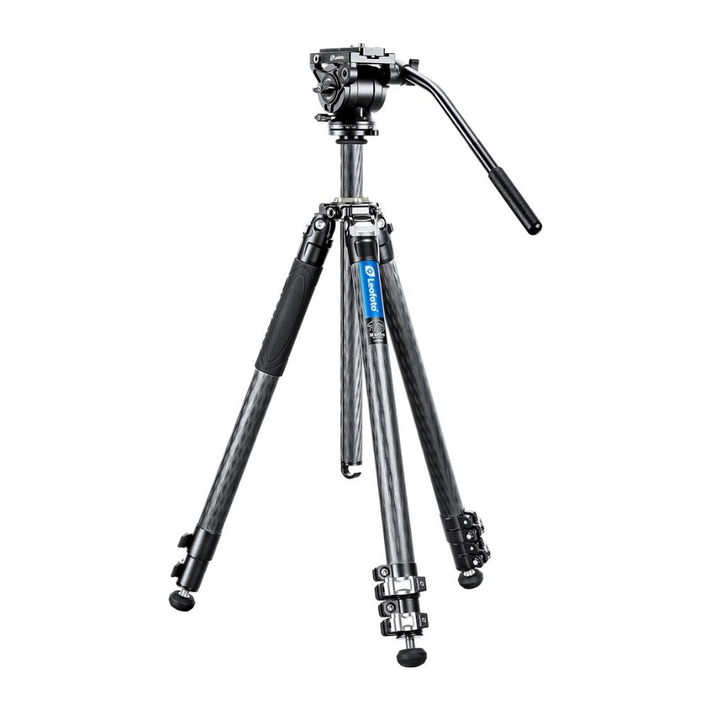 Leofoto Manba Series LV-323C+BV10 Carbon Fiber Video Tripod Kit with Flip Lock