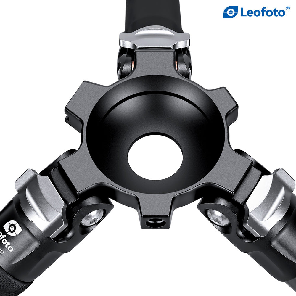 Leofoto Manba Series LVM-323C+BV15 Carbon Fiber Video Tripod Kit with Flip Lock