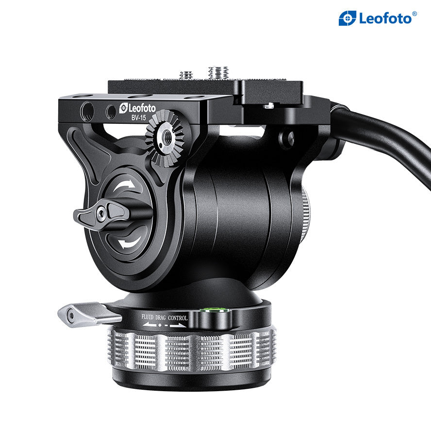 Leofoto Manba Series LVM-323C+BV15 Carbon Fiber Video Tripod Kit with Flip Lock