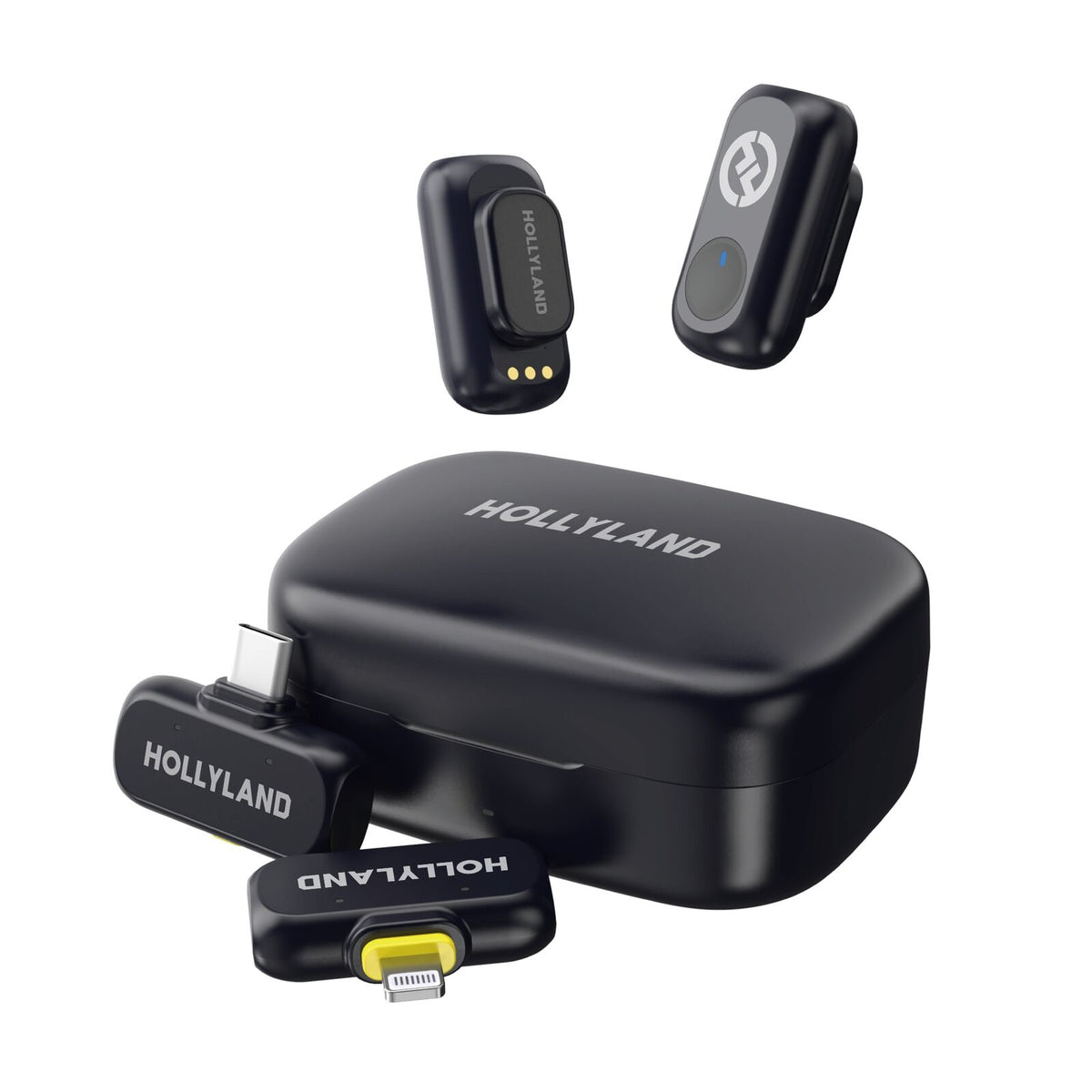 Hollyland Lark A1 Wireless Microphone Kit for Smartphones - Black image 1