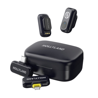 Hollyland Lark A1 Wireless Microphone Kit for Smartphones - Black image 1