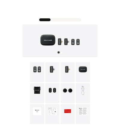 Hollyland Lark A1 Wireless Microphone Kit for Smartphones - Black image 6