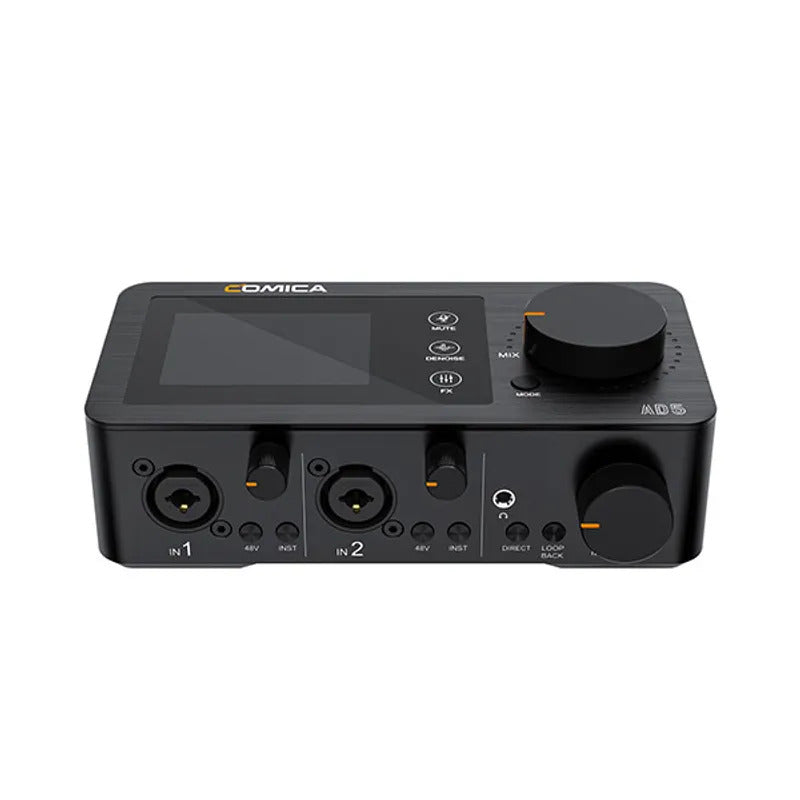 Comica Portable 4x4 Dual USB-C Audio Interface for Computer and Phone/Tablet