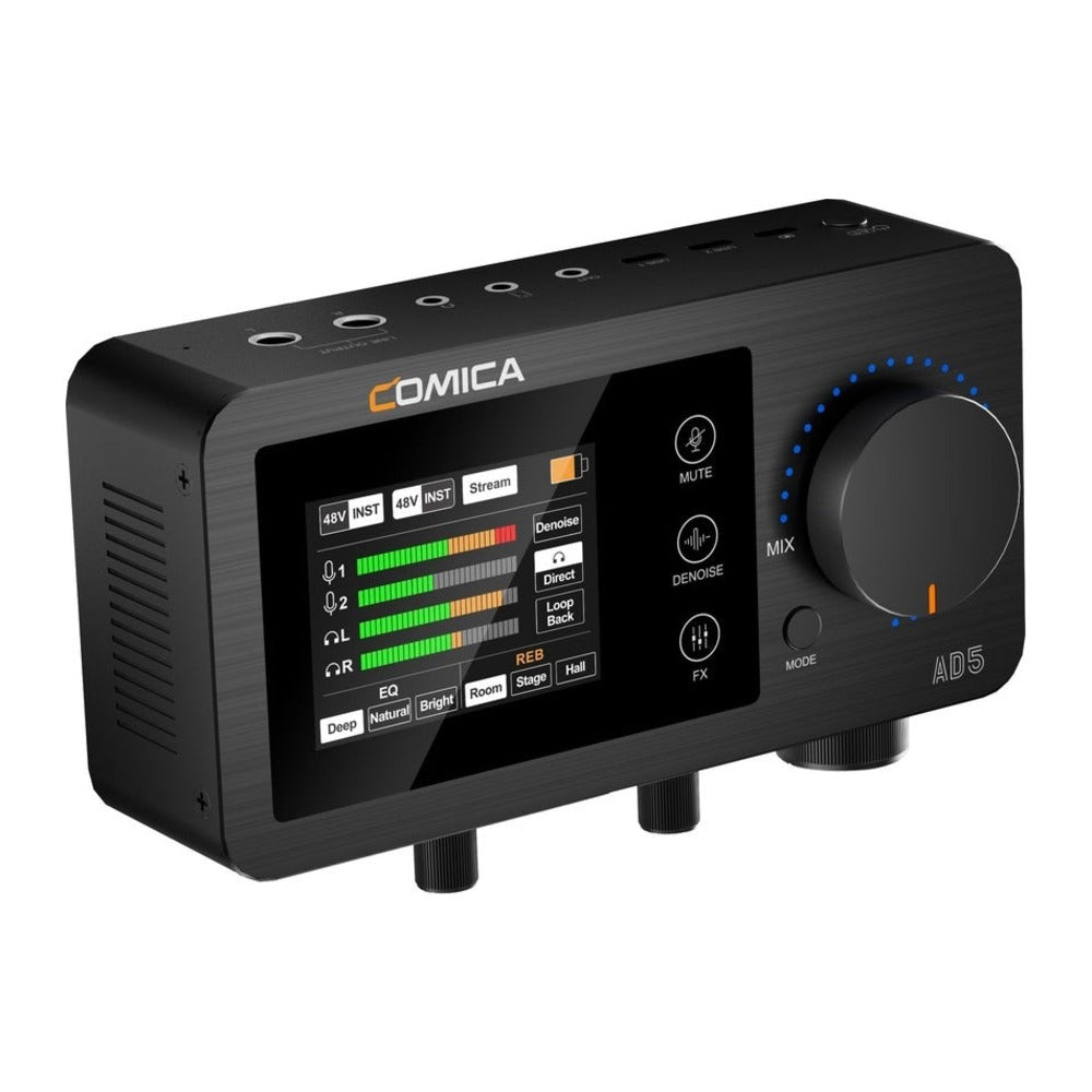 Comica Portable 4x4 Dual USB-C Audio Interface for Computer and Phone/Tablet