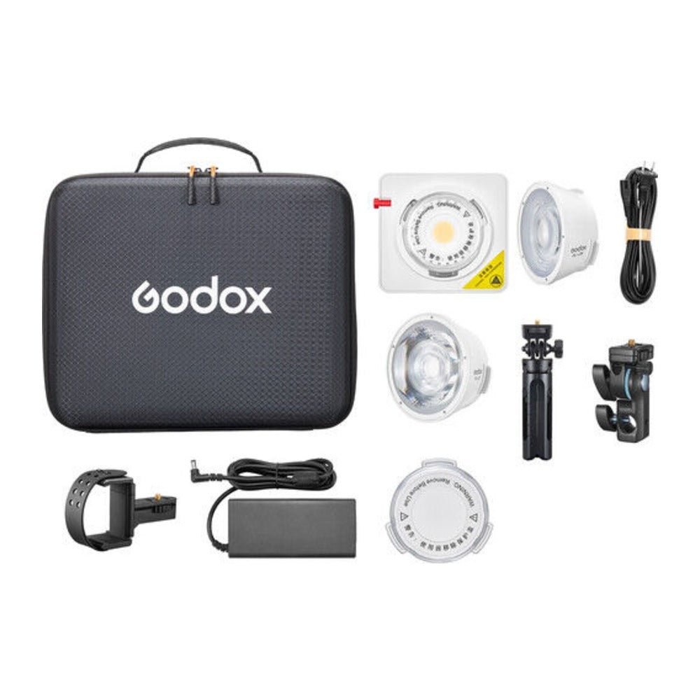Godox ML100Bi Bi-Color Portable LED Light (36° Lens & Power Bank Holder Kit) image 1