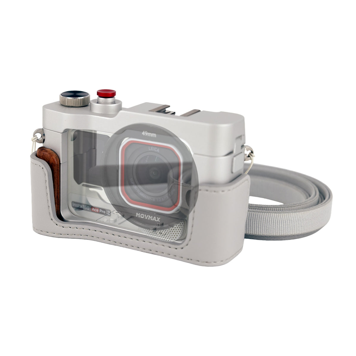 MOVMAX Vintage Cage F-style for Insta 360 Ace Pro 2 (Gray)