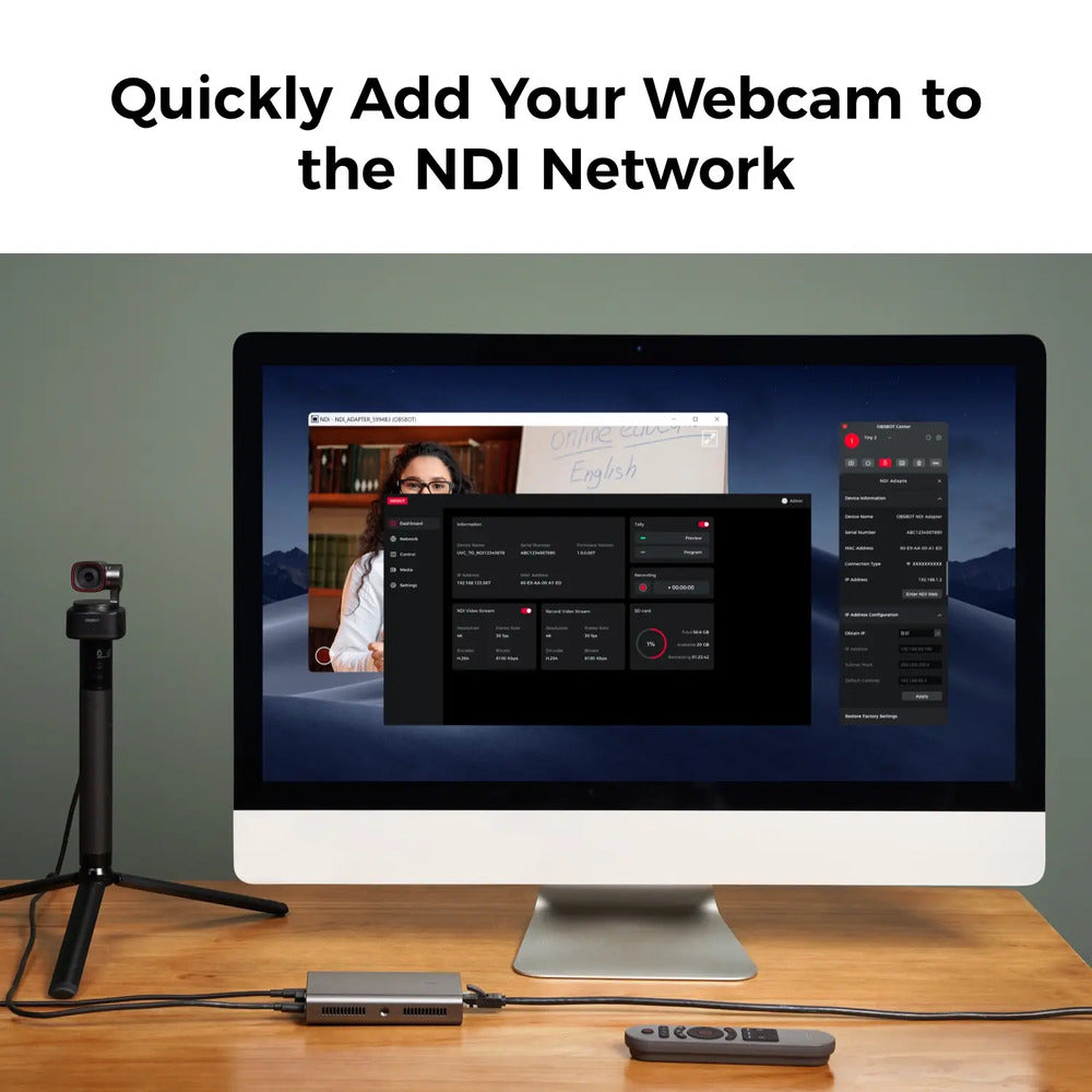 OBSBOT UVC to NDI Adapter (With NDI License)