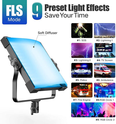 Pixel 360° RGB LED Panel Light P45RGB