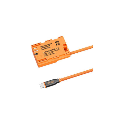 ZGCINE PD-LPE6P USB-C to LP-E6P Braided Dummy Battery Cable 60cm