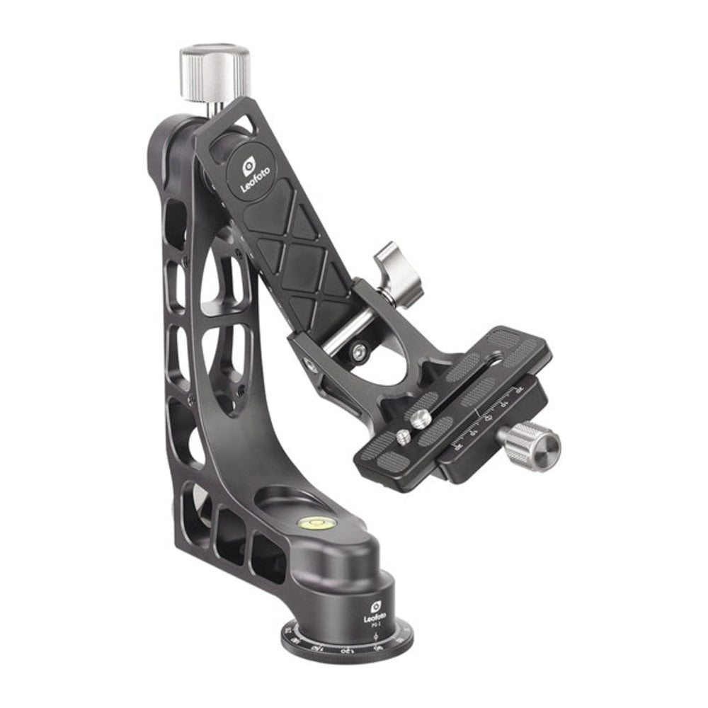 LEOFOTO PG-1 Aluminium PRO GIMBAL HEAD WITH PU-100D PLATE (MAX LOAD 25KG , PANORAMIC)