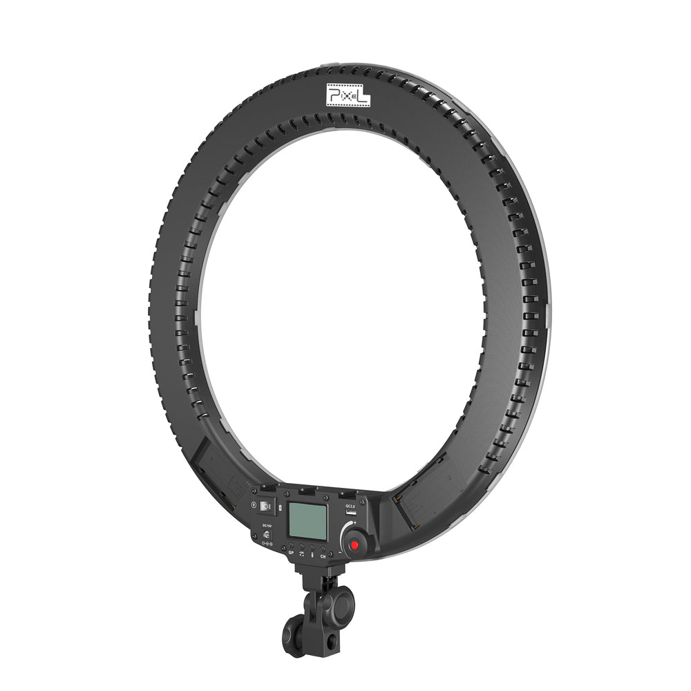 Pixel R60C LED Ring Light 55W With free stand and color gels