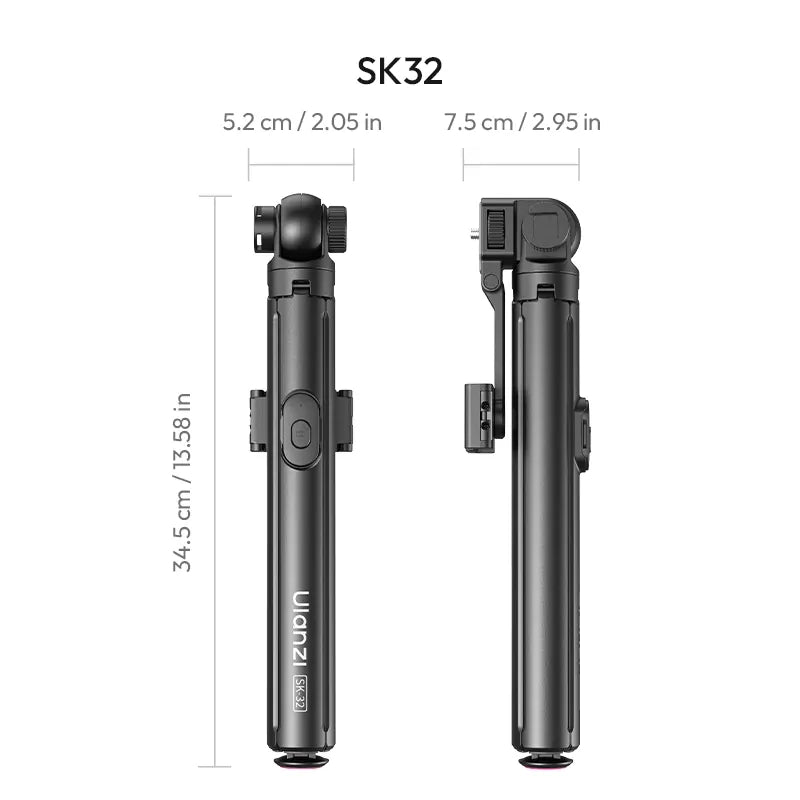 Ulanzi SK32 Auto-Open Selfie Stick Tripod (with Phone Clamp)