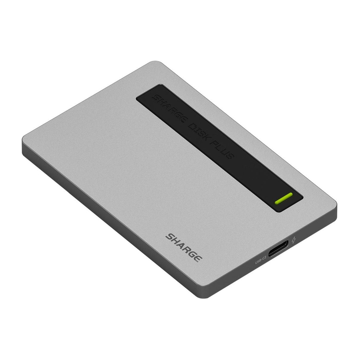 Sharge Disk Plus SSD Enclosure Grey Case With Black USB-C Cable (No SSD Included)