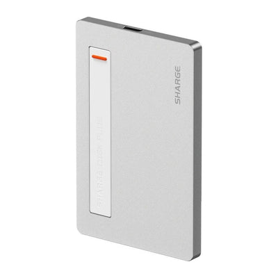 Sharge Disk Plus SSD Enclosure Silver Case With White USB-C Cable (No SSD Included)