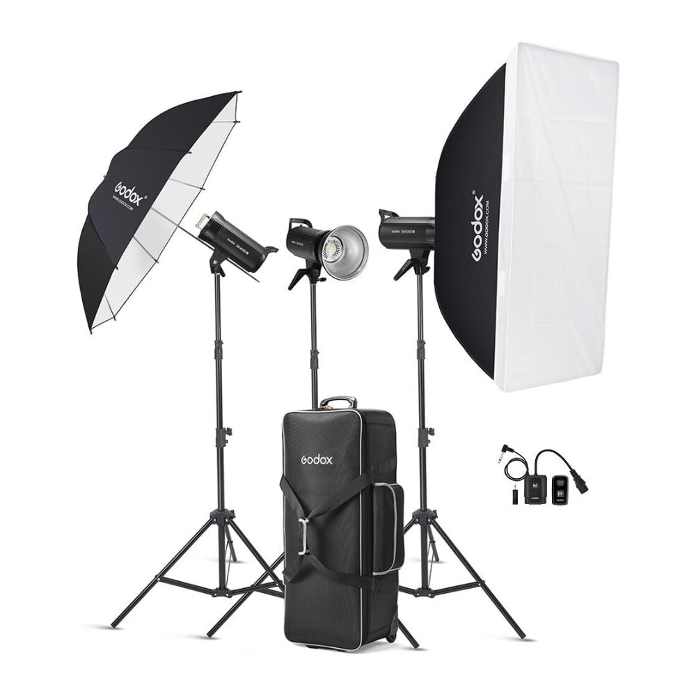 Godox SK400II-V Studio Flash Monolight (Trio-Light Kit)