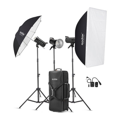 Godox SK400II-V Studio Flash Monolight (Trio-Light Kit)
