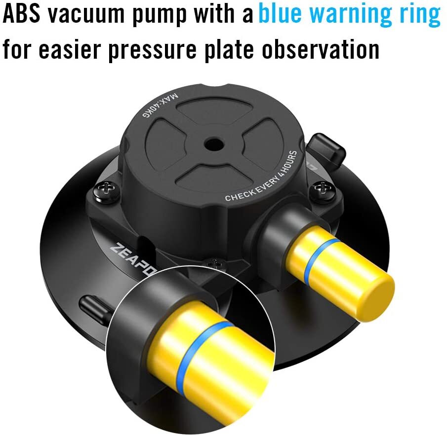 Zeapon 4.5" Hyla Suction Cup with M6 Screw(1/4" or 3/8")
