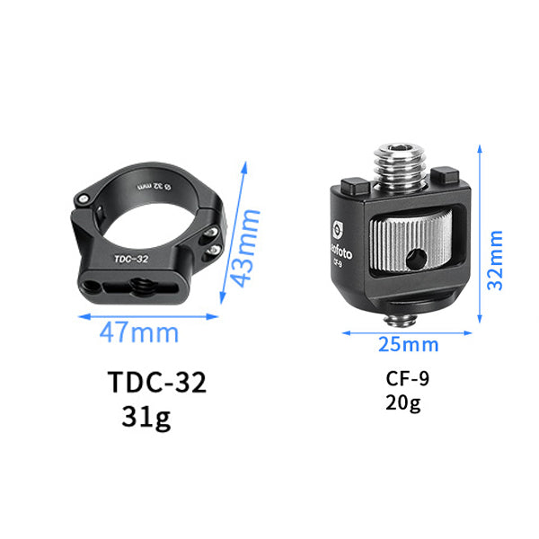 Leofoto Ø32mm Leg Collar with CF-9 double screws