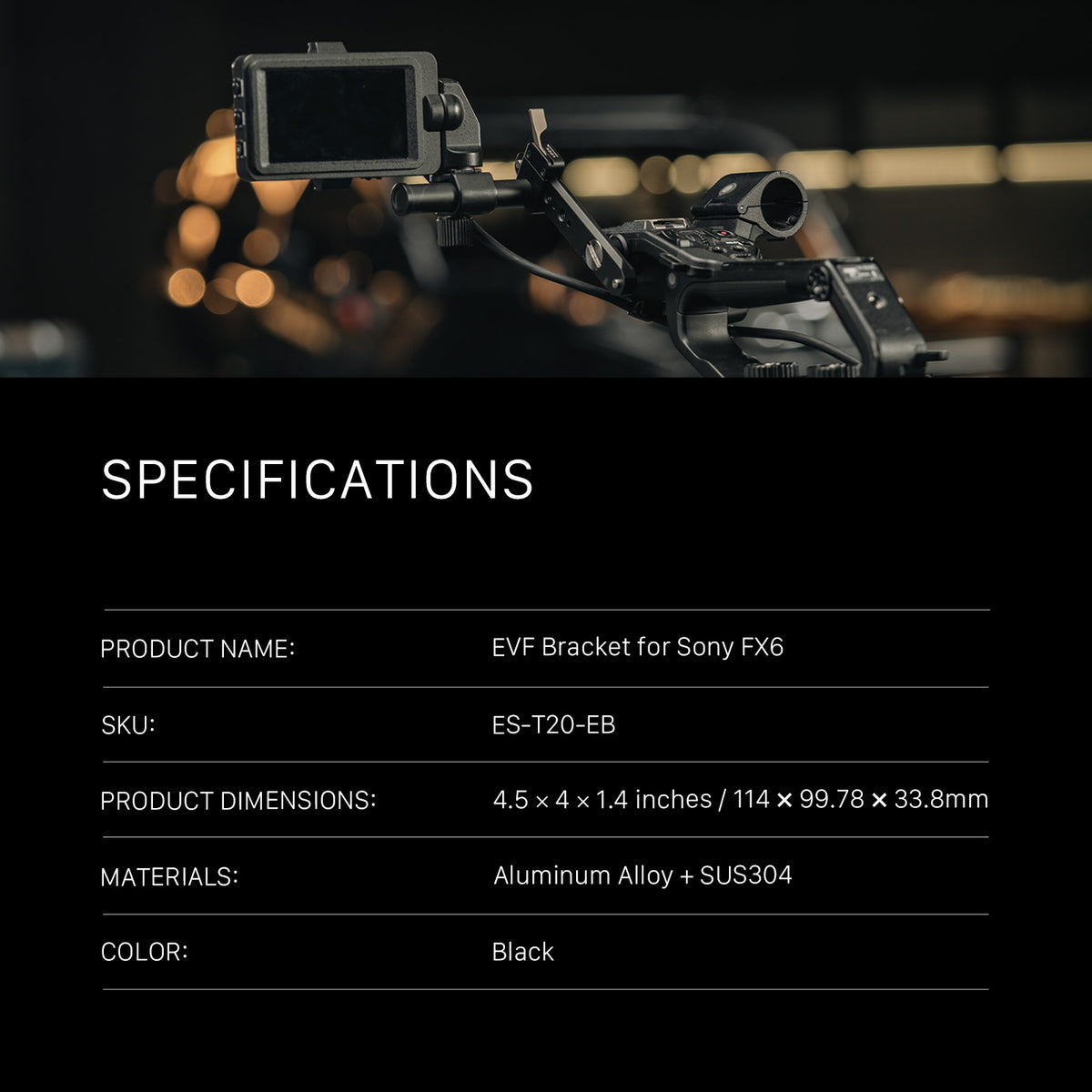 Tilta EVF Bracket for Sony FX6