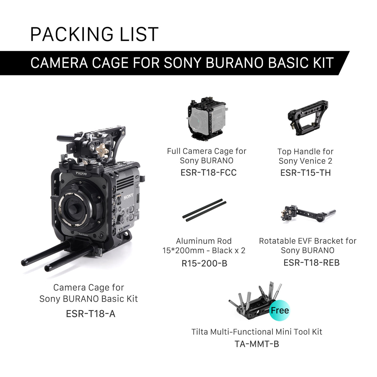 Tilta Camera Cage for Sony BURANO Basic Kit