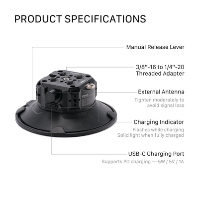 Tilta Hydra Electronic Suction Cup (6 Inch)