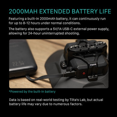 Tilta Electronic Suction Cup (4.5″) with Hydra M25 Mounting Bracket