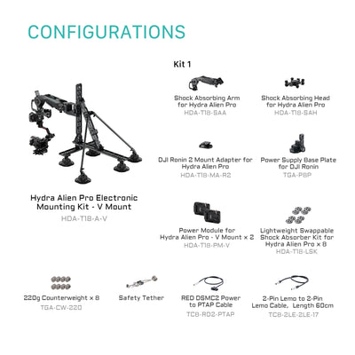 Tilta Hydra Alien Pro Electronic Mounting Kit - V Mount