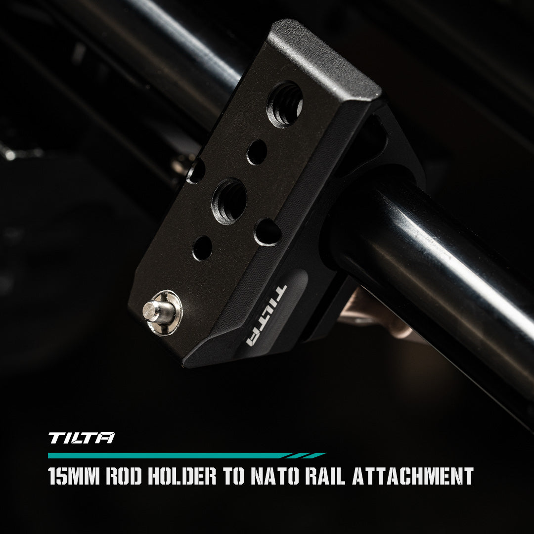 Tilta 15mm Rod Holder to NATO Rail Attachment - Black