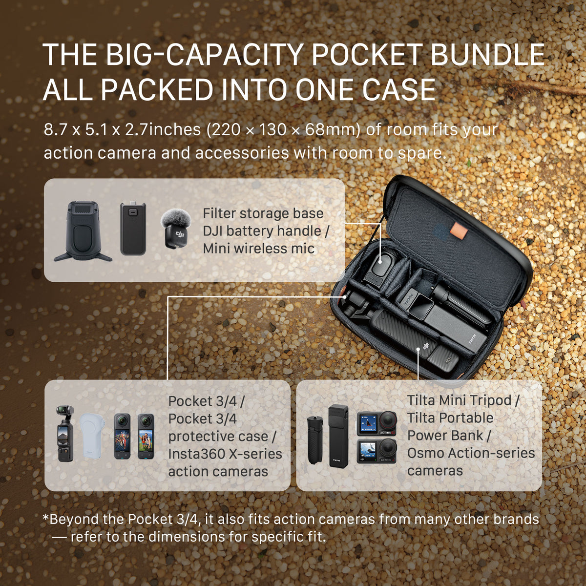 Tilta Universal Carrying Case for Action Cameras - Black