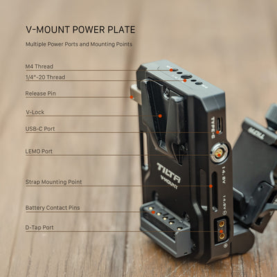 Tilta Mini PD V Mount Battery Plate with Adjustable ARCA Receiver Kit – Black