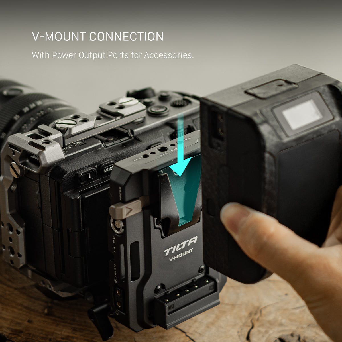 Tilta Mini PD V Mount Battery Plate with Adjustable ARCA Receiver Kit – Black