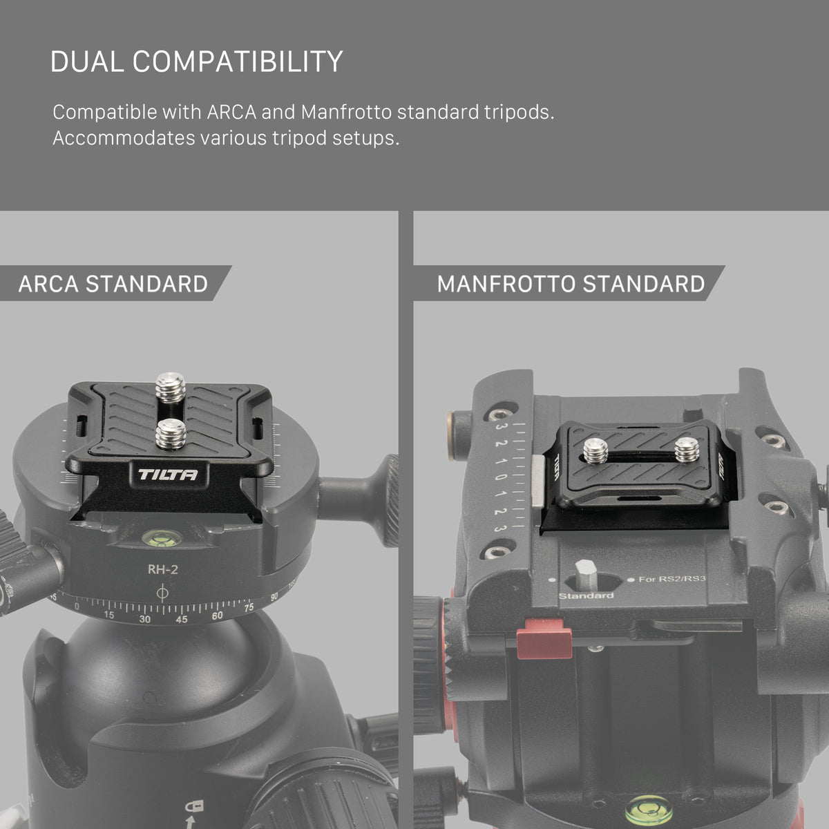 Tilta ARCA Manfrotto Dual Quick Release Plate – Black
