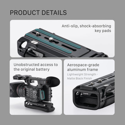 Tilta Extendable Shoulder Pad Baseplate for Camcorders - Black